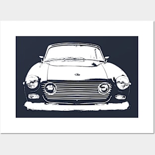 Bristol 410 1960s classic British sport saloon car monoblock white Posters and Art